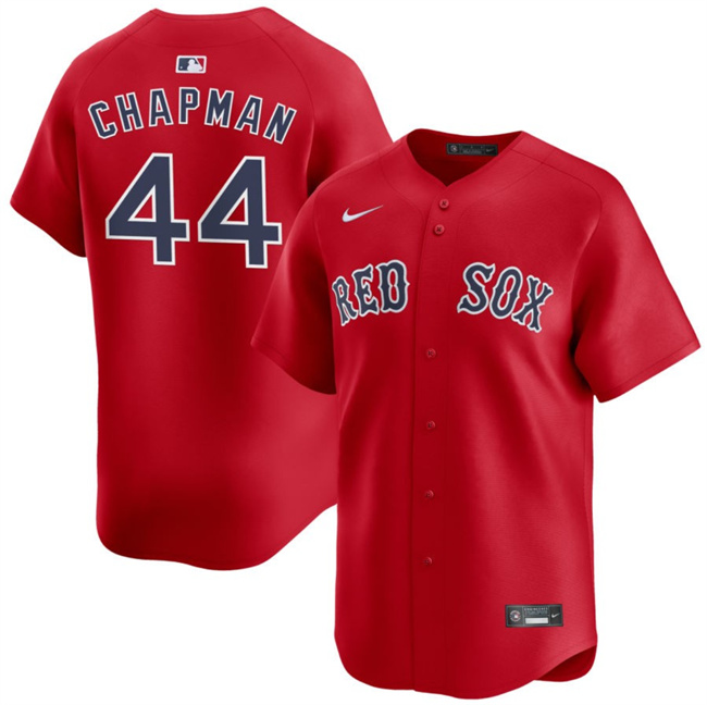 Men's Boston Red Sox #44 Aroldis Chapman Red 2025 Alternate Limited Stitched Baseball Jersey