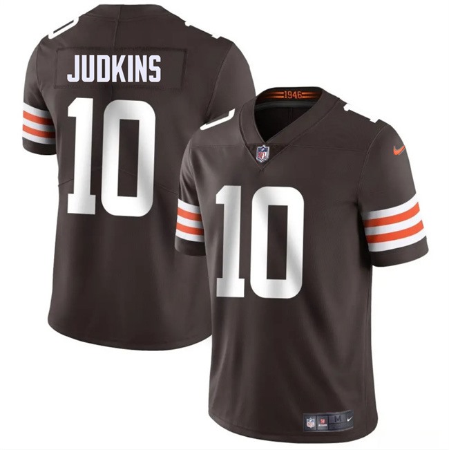 Men's Cleveland Browns #10 Quinshon Judkins Brown 2025 Draft Vapor Untouchable Limited Stitched Football Jersey