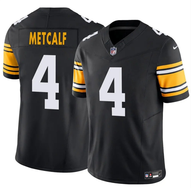 Men's Pittsburgh Steelers #4 DK Metcalf Black 2025 F.U.S.E. Vapor Untouchable Limited Stitched Jersey
