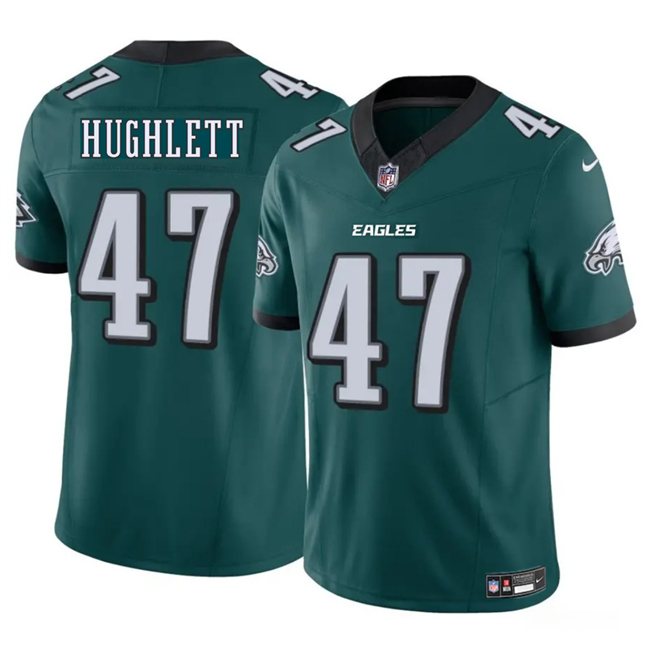 Men's Philadelphia Eagles #47 Charley Hughlett Green 2024 New F.U.S.E. Vapor Untouchable Limited Stitched Football Jersey
