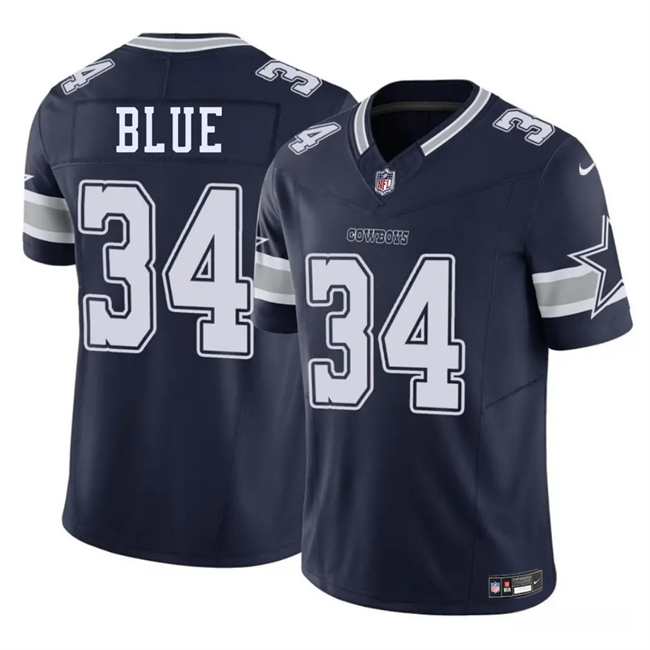 Men's Dallas Cowboys #34 Jaydon Blue Navy 2025 F.U.S.E Draft Vapor Untouchable Limited Stitched Football Jersey