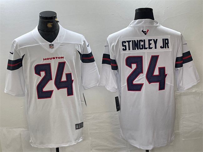 Men's Houston Texans #24 Derek Stingley Jr. White Vapor Untouchable Stitched Football Jersey