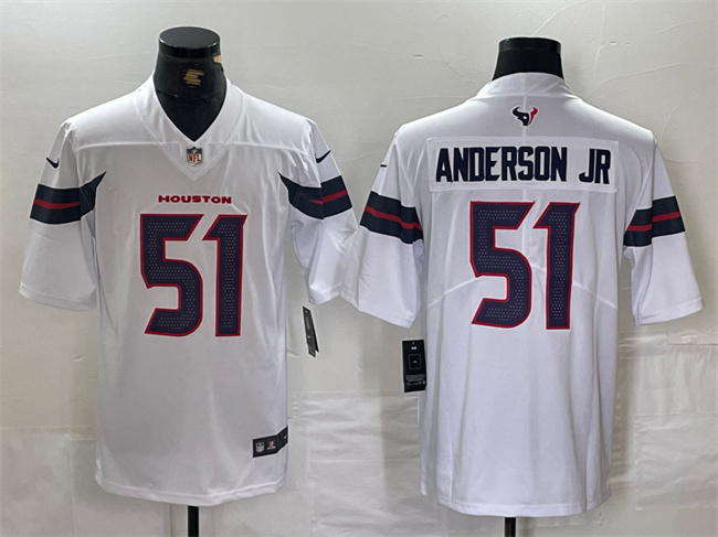 Men's Houston Texans #51 Will Anderson Jr. White Vapor Untouchable Stitched Football Jersey