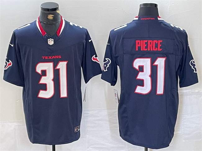 Men's Houston Texans #31 Dameon Pierce Navy F.U.S.E. Vapor Limited Stitched Football