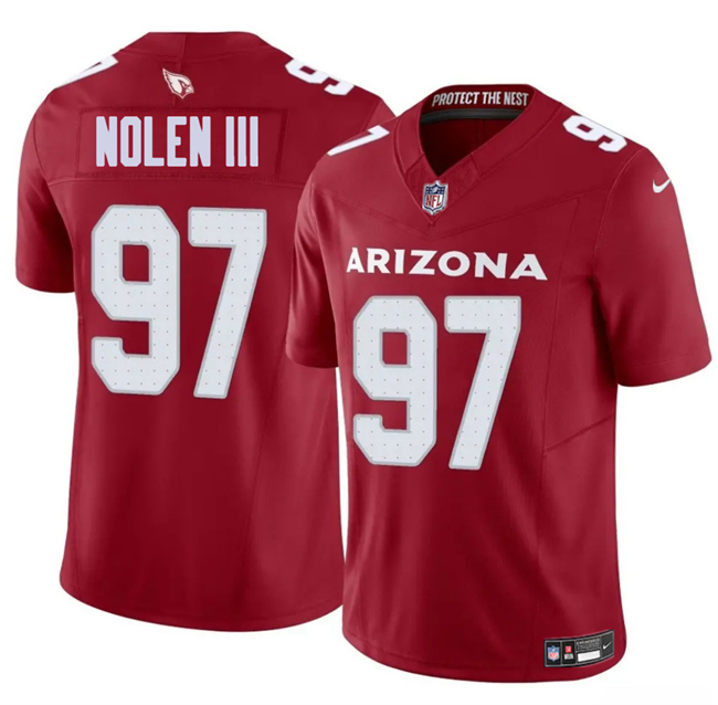 Men's Arizona Cardinals #97 Walter Nolen III Red 2025 Draft F.U.S.E. Vapor Untouchable Limited Stitched Jersey