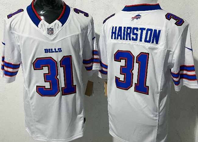 Men's Buffalo Bills #31 Maxwell Hairston White 2025 Draft F.U.S.E. Vapor Untouchable Limited Football Stitched Jersey