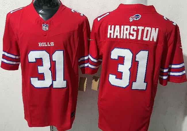 Men's Buffalo Bills #31 Maxwell Hairston Red 2025 Draft F.U.S.E. Vapor Untouchable Limited Football Stitched Jersey