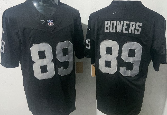 Men's Las Vegas Raiders #89 Brock Bowers Black 2025 Draft F.U.S.E. Vapor Football Stitched Jersey