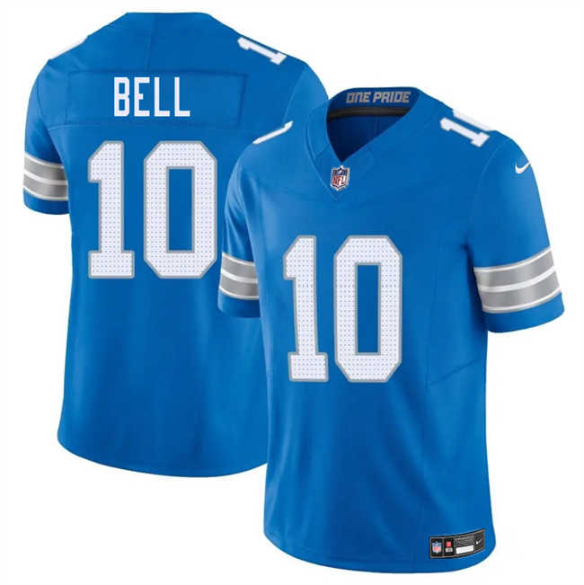 Men's Detroit Lions #10 Ronnie Bell Blue 2025 F.U.S.E. Vapor Limited Stitched Jersey