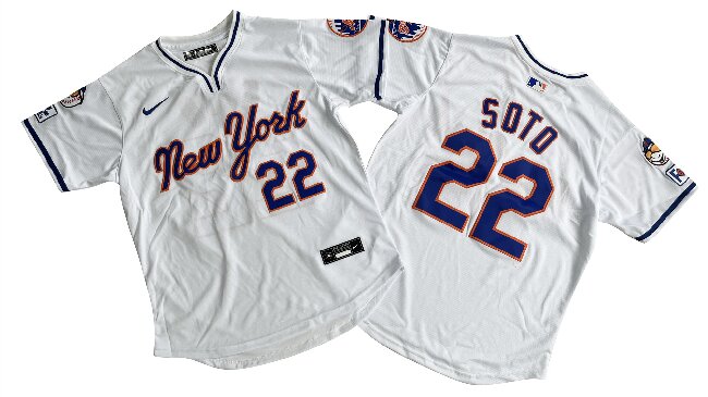 Men's New York Mets 22# Juan Soto Nike White Limited Player Jersey
