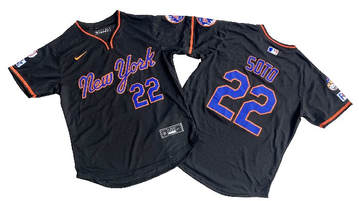 Men's New York Mets 22# Juan Soto Nike Black Limited Player Jersey