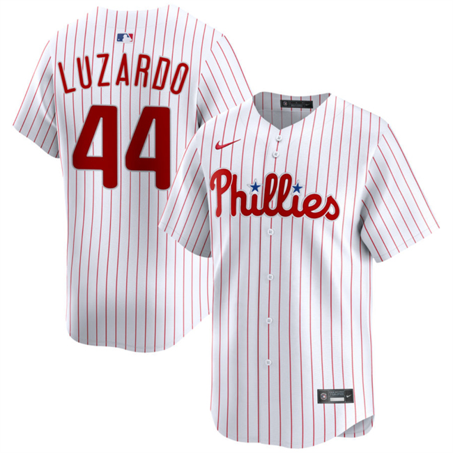 Men's Philadelphia Phillies #44 Jesús Luzardo White Home Limited Stitched Jersey