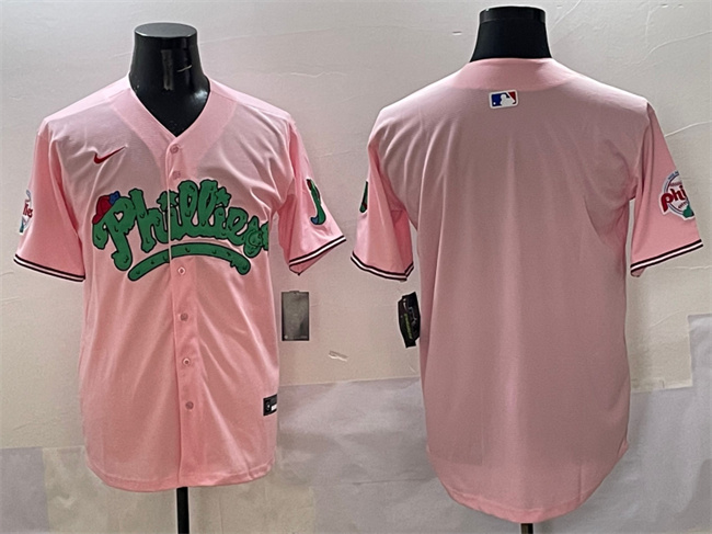 Men's Philadelphia Phillies Blank Pink Phanatic Limited Stitched Jersey