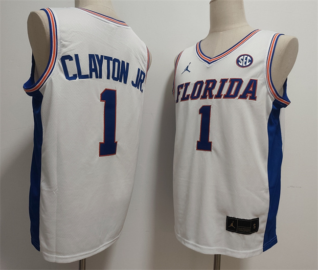 Men's Florida Gators #1 Walter Clayton Jr. White Stitched Basketball  Jersey
