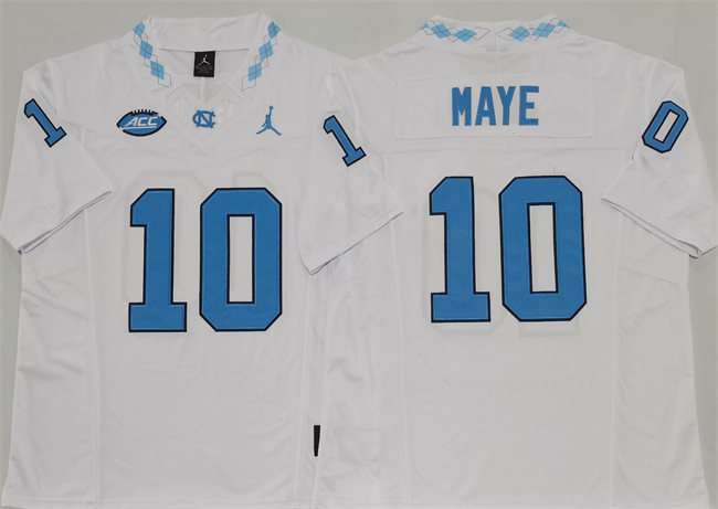 Men's North Carolina Tar Heels #10 Drake Maye White F.U.S.E. Limited College Stitched Jersey