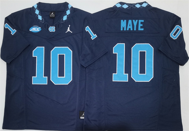 Men's North Carolina Tar Heels #10 Drake Maye Navy F.U.S.E. Limited College Stitched Jersey