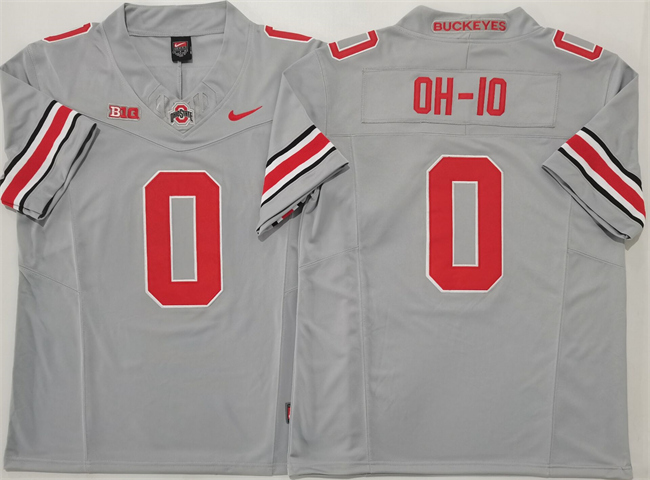 Men's Ohio State Buckeyes #0 OH-IO Grey 2025 F.U.S.E. Limited Stitched  Jersey
