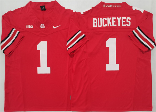 Men's Ohio State Buckeyes #1 Buckeyes Red 2025 F.U.S.E. Limited Stitched  Jersey