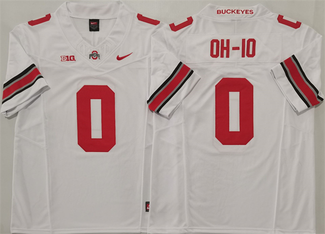 Men's Ohio State Buckeyes #0 OH-IO White 2025 F.U.S.E. Limited Stitched  Jersey