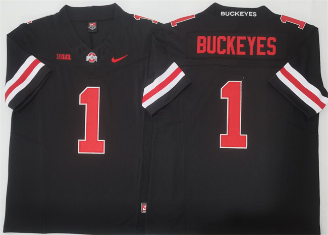 Men's Ohio State Buckeyes #1 Buckeyes Black 2025 F.U.S.E. Limited Stitched  Jersey
