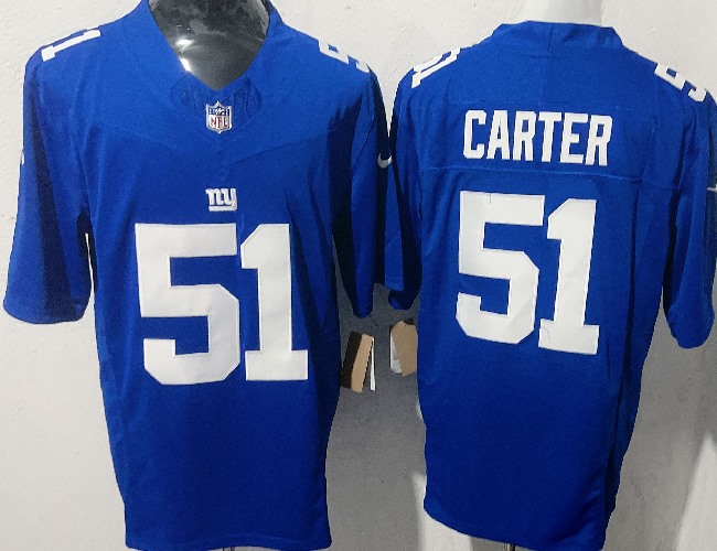 Men's New York Giants #51 Abdul Carter Royal Draft F.U.S.E. Vapor Untouchable Limited Football Stitched Jersey