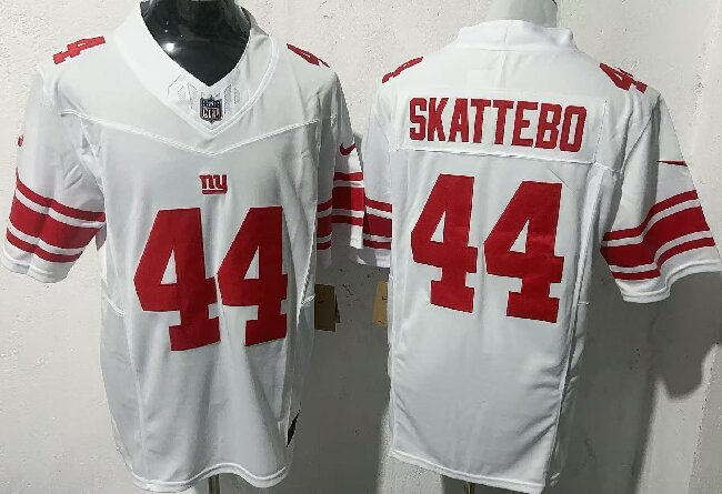 Men's New York Giants #44 Cam Skattebo White  Draft F.U.S.E. Vapor Untouchable Limited Football Stitched Jersey