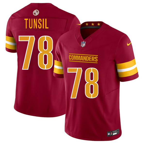 Men's Washington Commanders #78 Laremy Tunsil Burgundy 2025 F.U.S.E. Vapor Limited Football Stitched Jersey