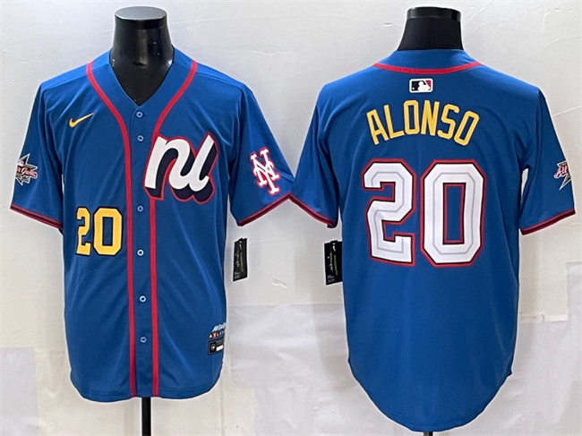 Men's National League #20 Pete Alonso Blue 2025 All-Star Edition Limited Stitched Baseball Jersey