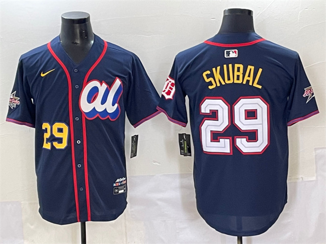 Men's American League #29 Tarik Skubal Navy 2025 All-Star Edition Limited Stitched Baseball Jersey