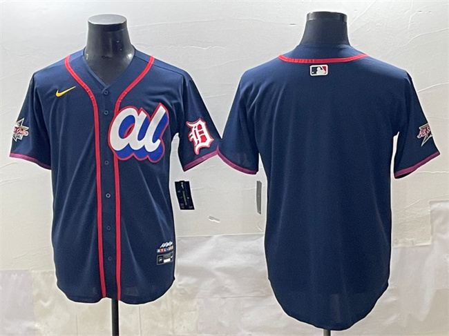 Men's American League Detroit Tigers Blank Navy 2025 All-Star Edition Limited Stitched Baseball Jersey