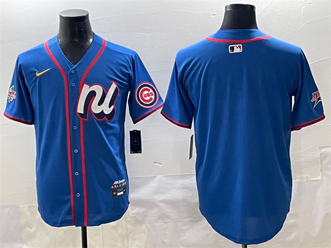 Men's National League Chicago Cubs Blank Blue 2025 All-Star Edition Limited Stitched Baseball Jersey