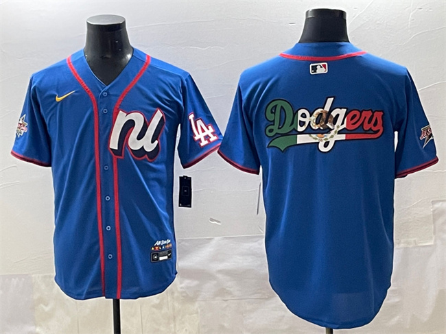 Men's National League Los Angeles Dodgers Team Big Logo Blue 2025 All-Star Edition Limited Stitched Baseball Jersey 003