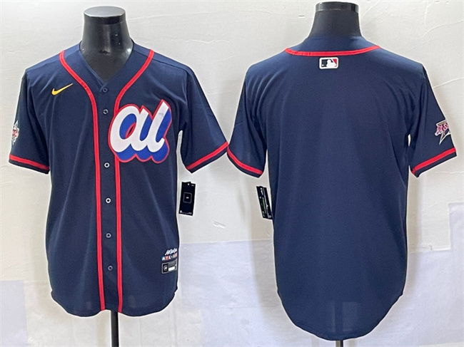 Men's American League Blank Navy 2025 All-Star Limited Stitched Baseball Jersey