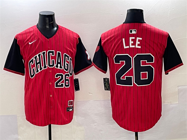 Men's Chicago White Sox #26 Korey Lee Red Black 2025 City Connect Limited Stitched Baseball Jersey