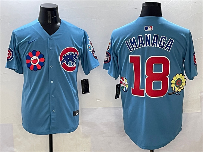 Men's Chicago Cubs #18 Shōta Imanaga Blue 2025 Tokyo Series 2nd Alternate Limited Stitched Baseball Jersey