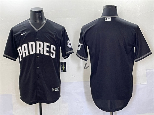 Men's San Diego Padres Blank Black Stitched Baseball   Jersey