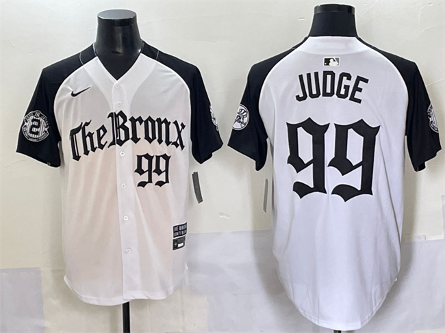Men's New York Yankees #99 Aaron Judge White Black 'Gothic Legacy Edition' Vapor Premier Limited Stitched Baseball Jersey