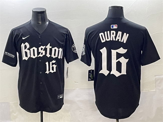Men's Boston Red Sox #16 Jarren Duran Black Gothic Vapor Limited Stitched Baseball Jersey
