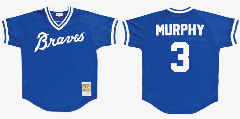 Men's Atlanta Braves #3 Dale Murphy Royal Stitched Baseball Jersey