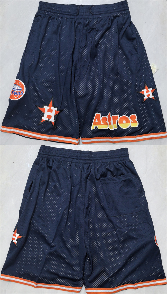 Men's Houston Astros Navy Shorts(Run Small)