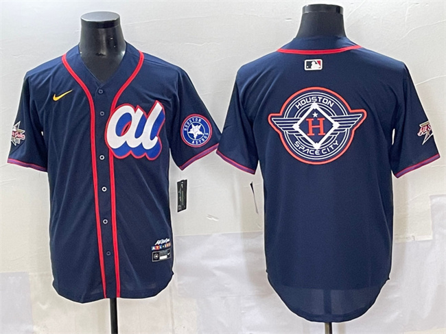 Men's American League Houston Astros Team Big Logo Navy 2025 All-Star Edition Limited Stitched Baseball Jersey 004