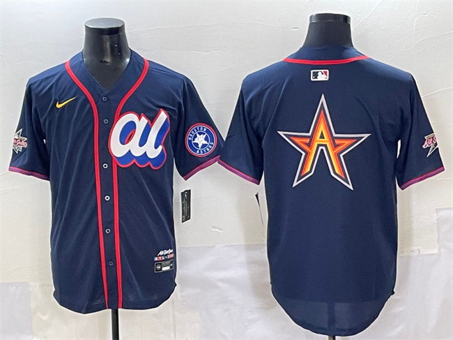 Men's American League Houston Astros Team Big Logo Navy 2025 All-Star Edition Limited Stitched Baseball Jersey 005
