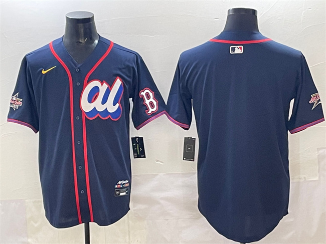 Men's American League Boston Red Sox Blank Navy 2025 All-Star Edition Limited Stitched Baseball Jersey
