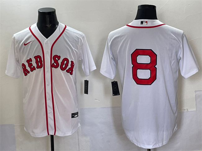 Men's Boston Red Sox #8 Carl Yastrzemski White Cool Base Stitched Baseball Jersey