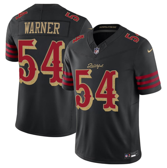 Men's San Francisco 49ers #54 Fred Warner Black 2025 F.U.S.E. “Rivalries” Vapor Limited Stitched Football Jersey