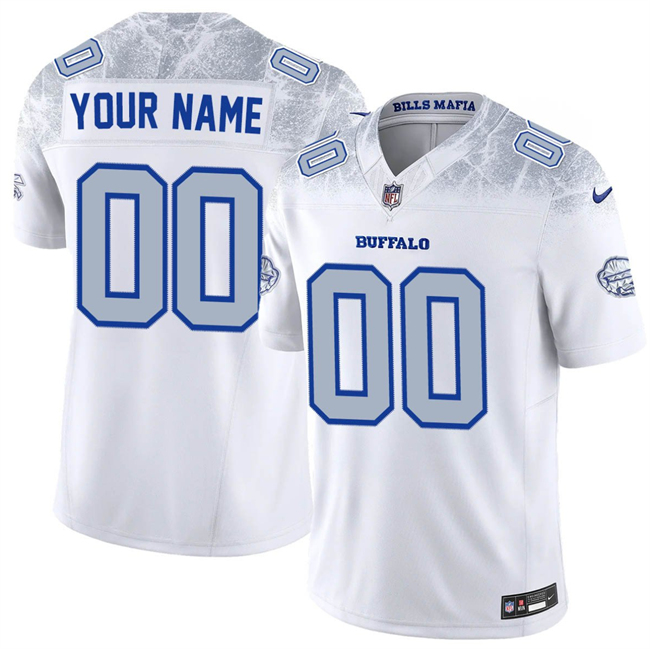 Men's Buffalo Bills Active Player Custom White 2025 F.U.S.E. “Rivalries” Vapor Untouchable Limited Stitched Football Jersey