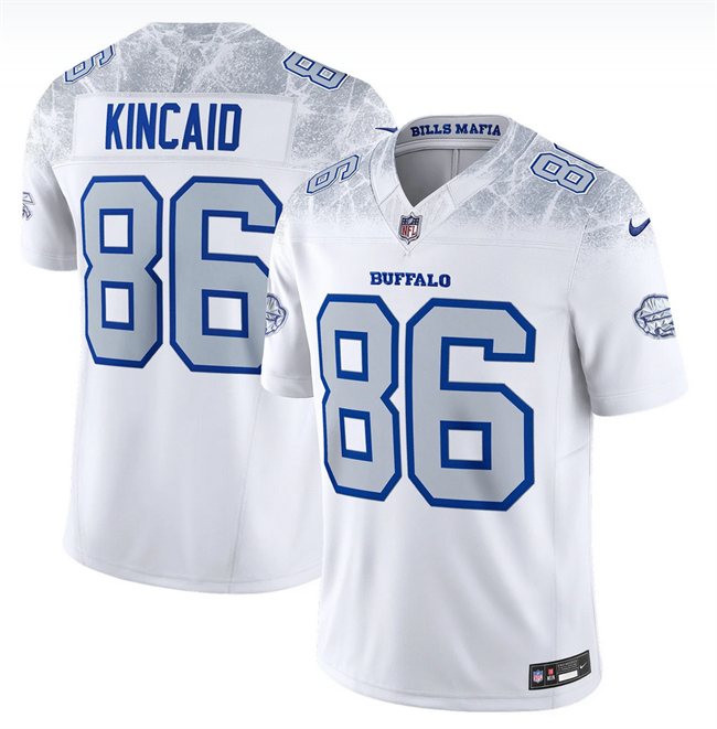 Men's Buffalo Bills #86 Dalton Kincaid White 2025 F.U.S.E. “Rivalries” Vapor Untouchable Limited Stitched Football Jersey