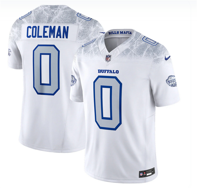 Men's Buffalo Bills #0 Keon Coleman White 2025 F.U.S.E. “Rivalries” Vapor Untouchable Limited Stitched Football Jersey