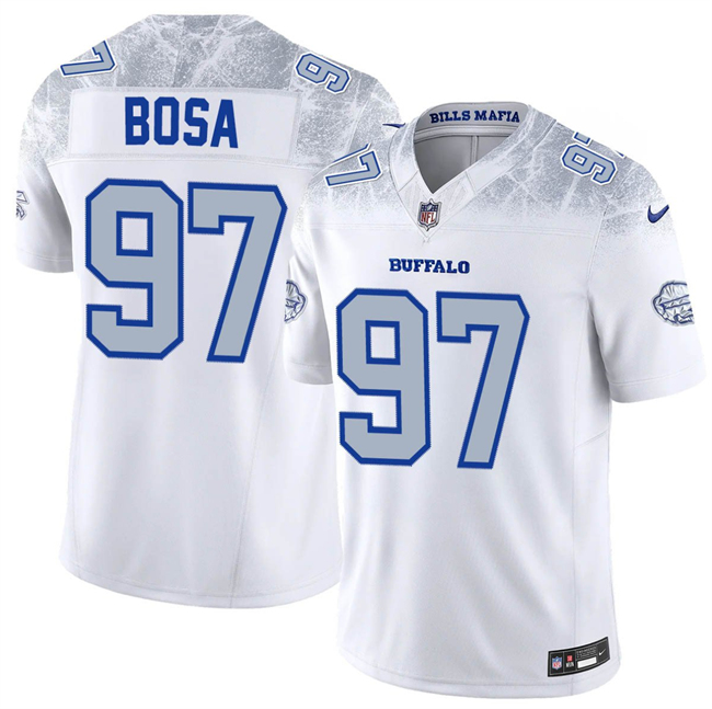 Men's Buffalo Bills #97 Joey Bosa White 2025 F.U.S.E. “Rivalries” Vapor Untouchable Limited Stitched Football Jersey