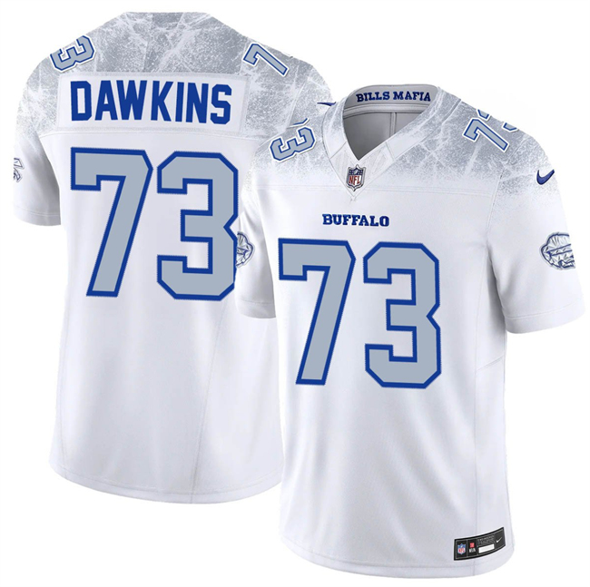 Men's Buffalo Bills #73 Dion Dawkins White 2025 F.U.S.E. “Rivalries” Vapor Untouchable Limited Stitched Football Jersey